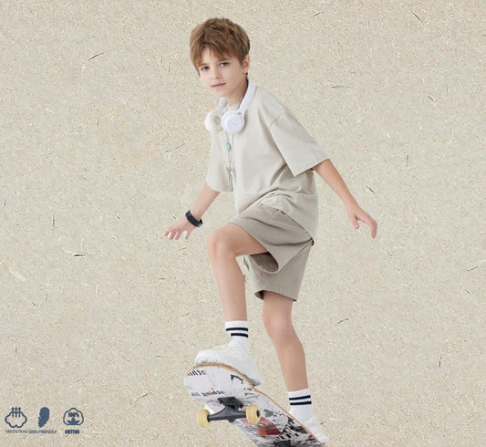 Youth Daily Wear T-Shirt 250G  A-Class 100% Cotton, Soft & Safe for School & Play, Ages 6-12, Unisex Fit