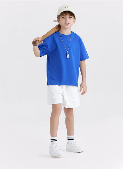Youth Daily Wear T-Shirt 250G  A-Class 100% Cotton, Soft & Safe for School & Play, Ages 6-12, Unisex Fit
