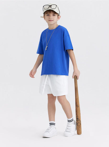 Youth Daily Wear T-Shirt 250G  A-Class 100% Cotton, Soft & Safe for School & Play, Ages 6-12, Unisex Fit